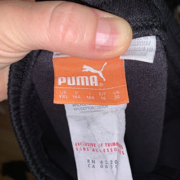 Puma Athletic Pants Black Youth XL - Picture 2 of 2